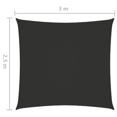 vidaXL oxford-kangast päikesepuri, ristkülikukujuline, 2,5 x 3 m