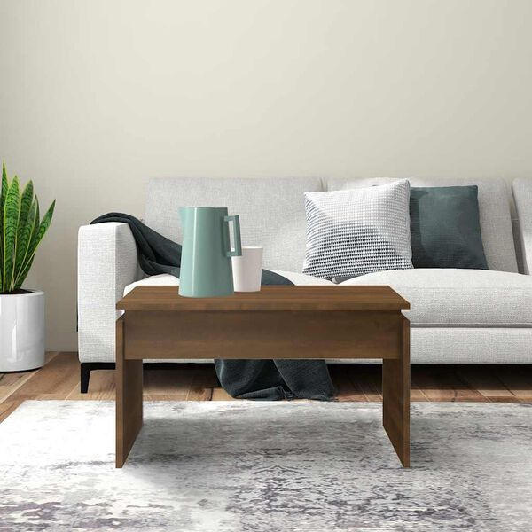 vidaXL kohvilaud, pruun tamm, 68 x 50 x 38 cm, tehispuit