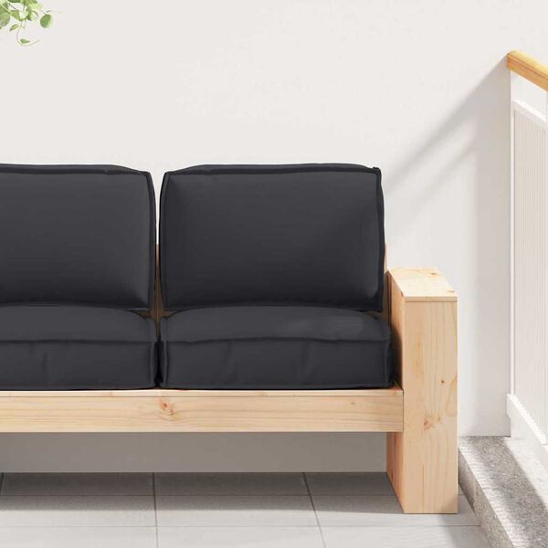 vidaXL Pallet padjakomplekt 2 pcs Must Oxfordi kangas