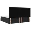 vidaXL Voodi hoiukohaga ja madratsiga peaga Must 200 x 200 cm Samet