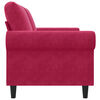 vidaXL 2-kohaline diivan, veinipunane, 140 cm, samet