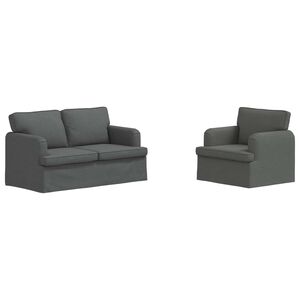 vidaXL Diivanikomplekt 2 pcs Tumehall 144 x 80 x 85 cm kangas