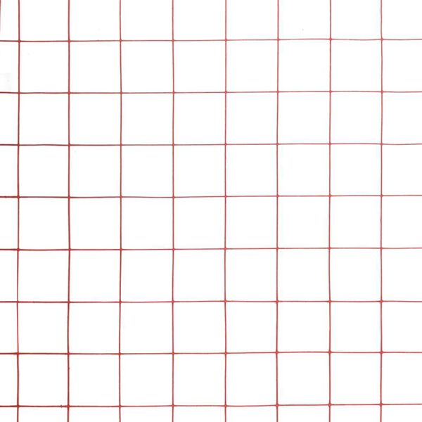 vidaXL kanade traataed teras, PVC kattega 25 x 1 m, punane