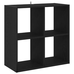 vidaXL Raamatukapp Must tamm 68.5 x 32 x 68.5 cm