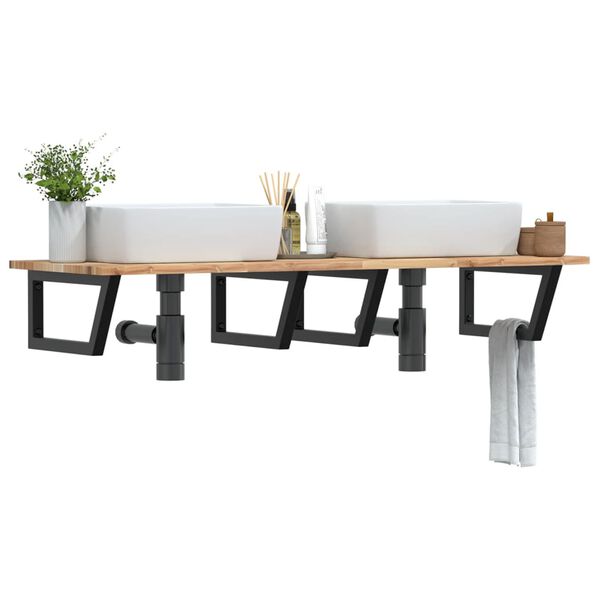 vidaXL seinale kinnitatav valamuriiul, teras ja akaatsiapuit