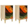 vidaXL &Ouml;&ouml;lambi kapp ZAANDAM 2 tk Sonoma tamm 36 x 33 x 60 cm Tehispuit