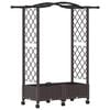 vidaXL T&otilde;stetud Padi Kase ja Katusega Pruun 124 x 40 x 129 cm PP