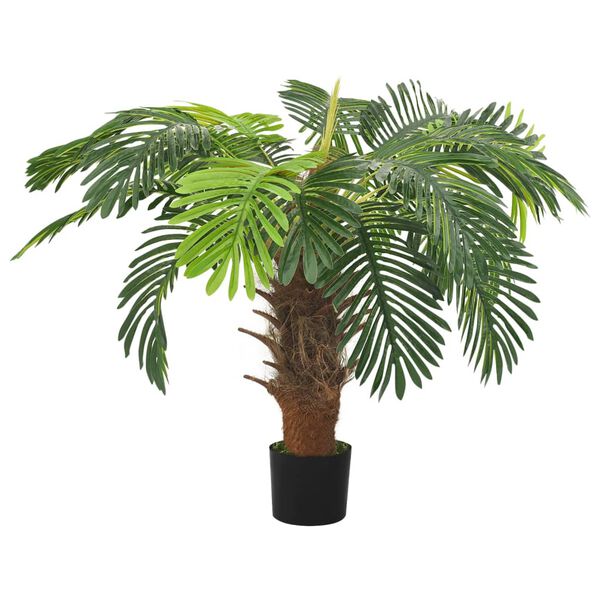 vidaXL kunsttaim sago palm lillepotiga, roheline, 90 cm