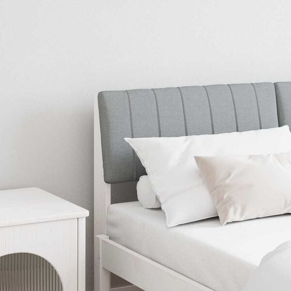 vidaXL Polsterdatud voodiots Helehall 140 cm Tahke m&auml;nd