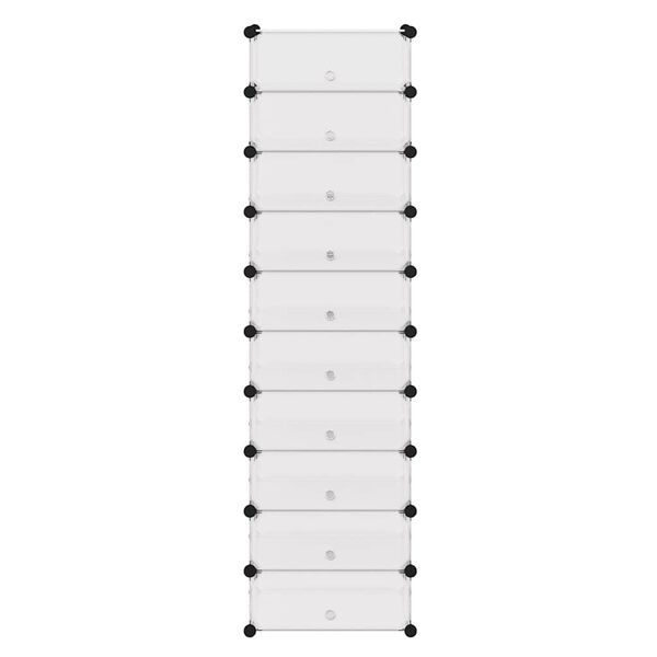 vidaXL 10 sektsiooniga kingakapp, valge