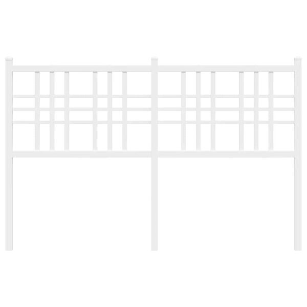 vidaXL metallist vahetatav voodipeats, valge, 120 cm