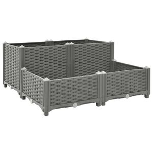 vidaXL taimekast 80 x 80 x 38 cm, pol&uuml;prop&uuml;leen