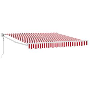 vidaXL Kokkuvolditav varikatus Punane 300 x 250 cm Pol&uuml;ester ja metall
