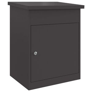 vidaXL Pakiautomaat ladustamisega uksega Must 47.5 x 38 x 59 cm Teras