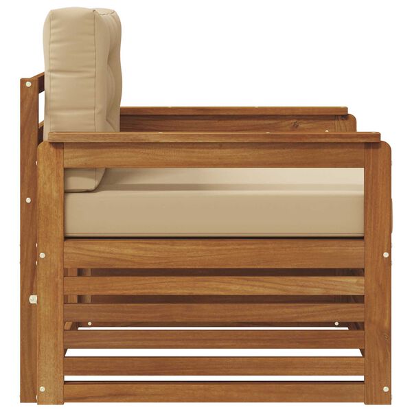 vidaXL V&auml;li diivanikomplekt Tugev akaatsiapuit ja pol&uuml;ester Neutraalne