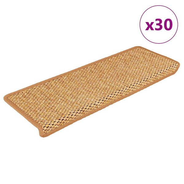 vidaXL isekleepuv trepivaip, 30 tk, 65x21x4 cm, sisal