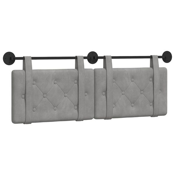 vidaXL Rippuv Peatoe Seinale kinnitatav Helehall 130 x 55 x 5 cm Samet