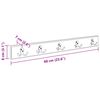 vidaXL Hanger Pruun 60 x 7 x 8 cm Tugev taastatud puit