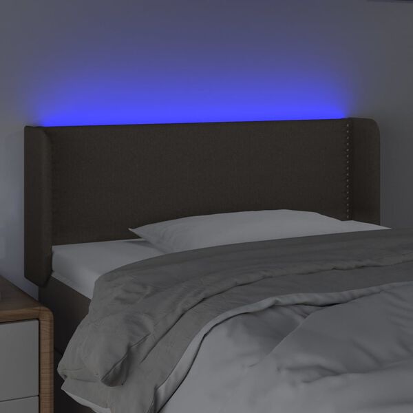 vidaXL LED-voodipeats, pruunikashall, 83x16x78/88 cm, kangas