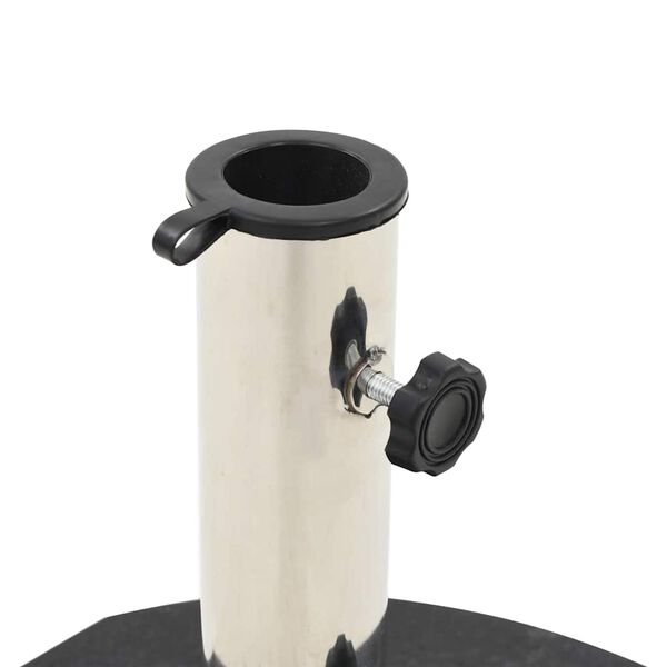 vidaXL päevavarju alus, graniit, 28,5 kg ümmargune, must