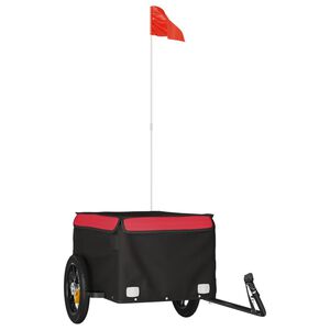 vidaXL jalgratta haagis, must ja punane, 30 kg, raud
