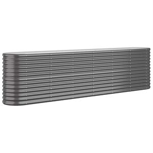 vidaXL aia taimelava, galvaniseeritud teras, 260x40x68 cm, antratsiit