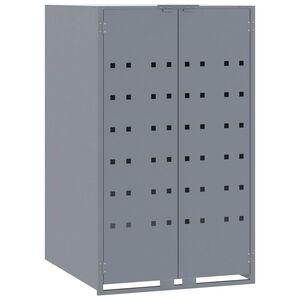 vidaXL ratastega pr&uuml;gikasti kuur, hall, 69x79x117 cm, teras