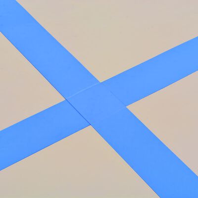 vidaXL täispumbatav võimlemismatt pumbaga 800 x 100 x 10 cm PVC sinine