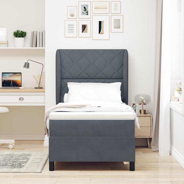 vidaXL Karbi vedrumadrats madratsiga Tumehall 200 x 90 cm Pol&uuml;ester