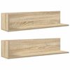 vidaXL seinariiulid 2 tk, Sonoma tamm, 75 x 16,5 x 16,5 cm, tehispuit