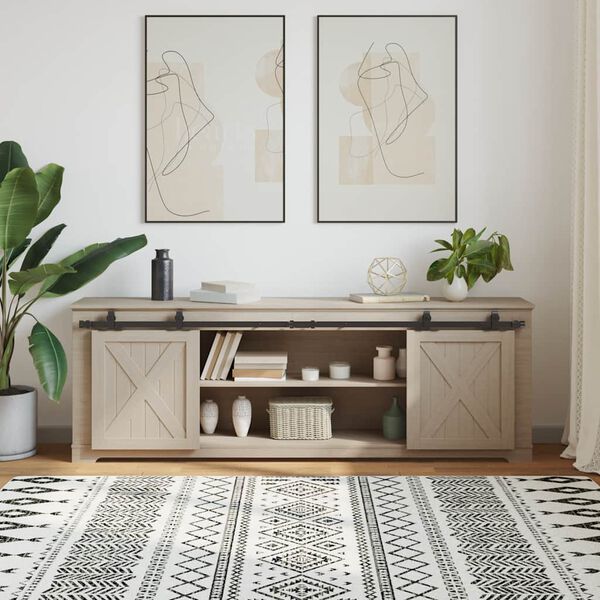 vidaXL l&uuml;kandkapi uksekomplekt 183 cm s&uuml;sinikterasest