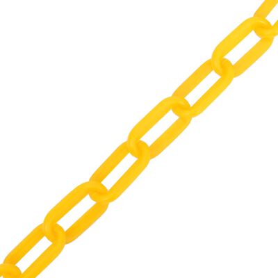 vidaXL hoiatuskett, kollane, plast, 30 m, Ø8 mm