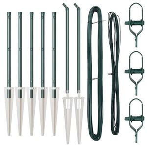 vidaXL Aiapost 7 pcs Roheline Teras