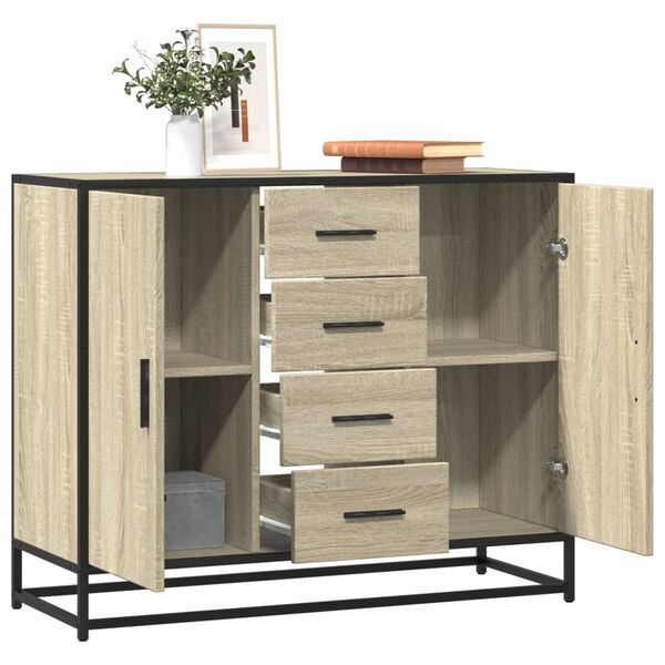 vidaXL puhvetkapp sonoma tamm 92x35x76 cm Engineered Wood
