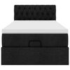vidaXL Ottomani voodi madratsi ja LED, must, 80x200cm, kangas