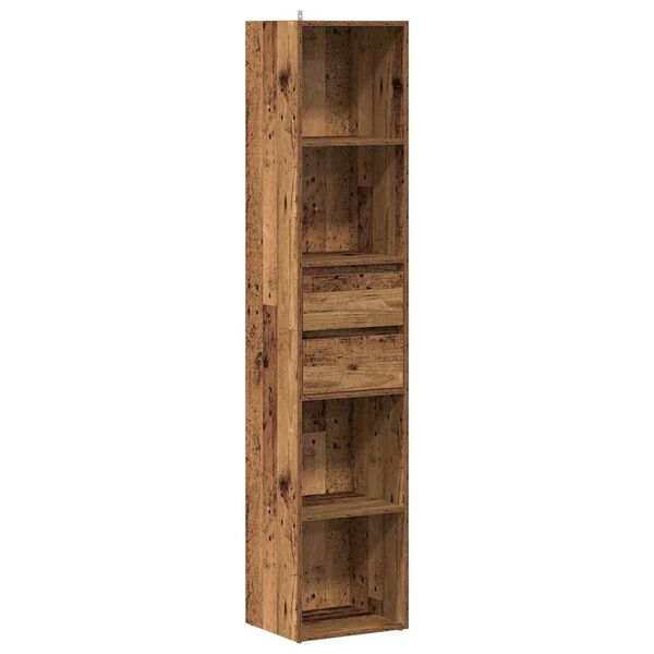 vidaXL raamatukapp Vana puit 36x30x171 cm Engineered Wood