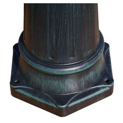 vidaXL aialamp, post, 2 haru, 230 cm, tumeroheline/must, alumiinium