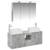 vidaXL Vannitoa kapikomplekt 4 pcs Betoonhall 100 x 14,5 x 70 cm
