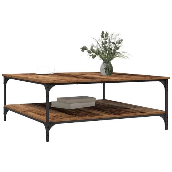 vidaXL Kohvilaud Vana puit 100 x 100 x 40 cm Tehispuit