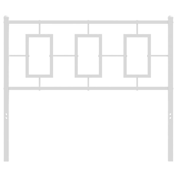 vidaXL metallist vahetatav voodipeats, valge, 100 cm