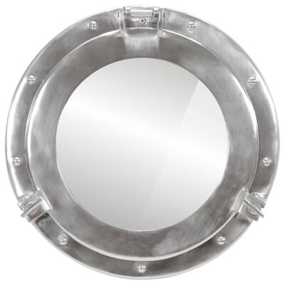vidaXL illuminaator peegel, seinale, Ø38 cm, alumiinium ja klaas