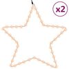 vidaXL j&otilde;ulut&auml;he figuur 48 LEDiga 2 tk, soe valge 56 cm