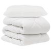 vidaXL Teki komplekt padjaga 2 pcs Valge Mikrofiiber