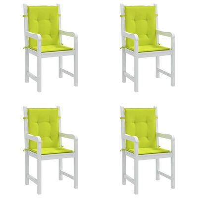 vidaXL madala seljatoega toolipadjad 4 tk, roheline 100x50x3 cm kangas