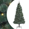 vidaXL Tehis pre-lit j&otilde;ulupuu pallide komplektiga Roheline 240 cm PET