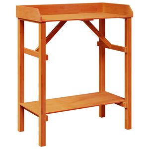 vidaXL Istutuslaud riiuliga Pruun 75 x 40 x 90 cm Tahke m&auml;nd