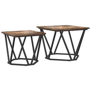 vidaXL Abilaudade komplekt 2 pcs Suitsetatud tamm