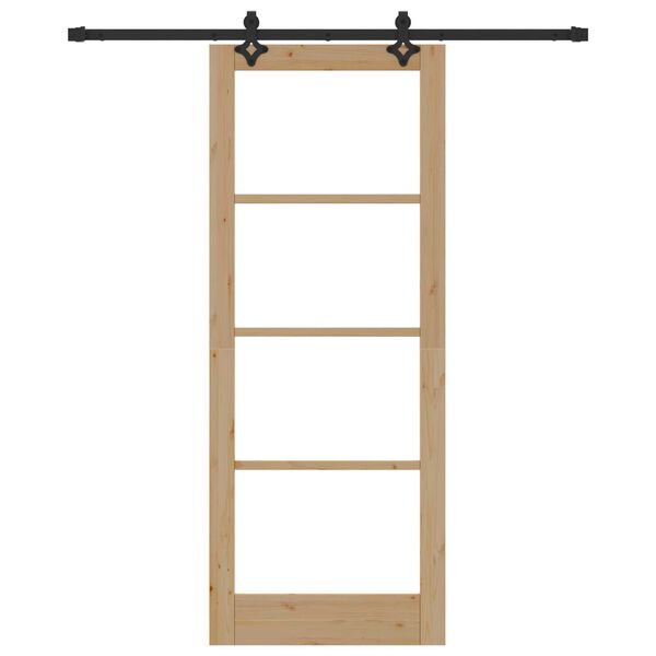 vidaXL Libisev uks ORKDAL Looduslik ja must 83 x 211 cm