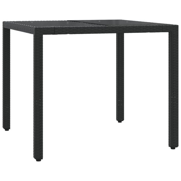 vidaXL 3-osaline bistrookomplekt patjadega, must, polürotang