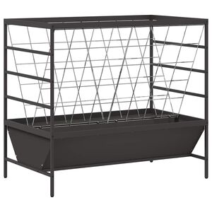 vidaXL Loomade toitja Must 100 x 60 x 90 cm Külmvalsitud teras